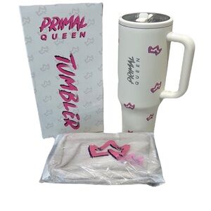 New Primal Queen insulated Cup and crossbody Fanny Belt Purse Bag Tan Beige